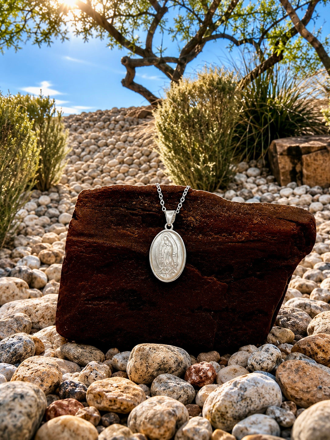 Mother of Pearl Mother Mary Necklace