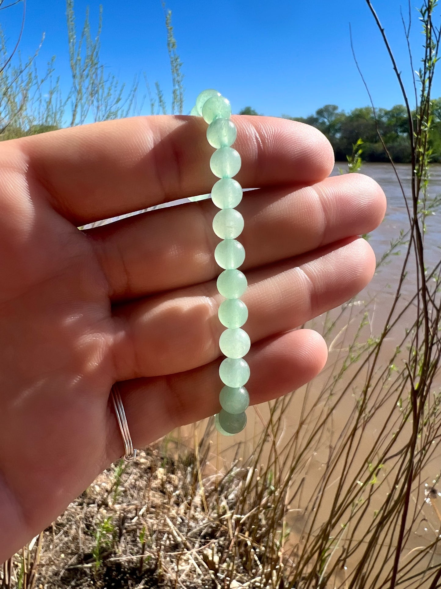 Green Aventurine Bracelet with Gold
