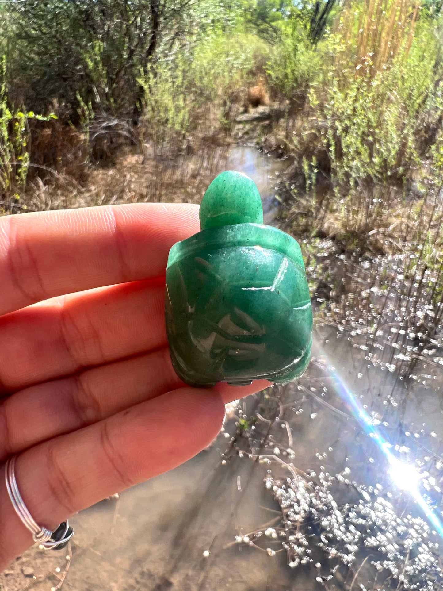 Green Aventurine Turtle