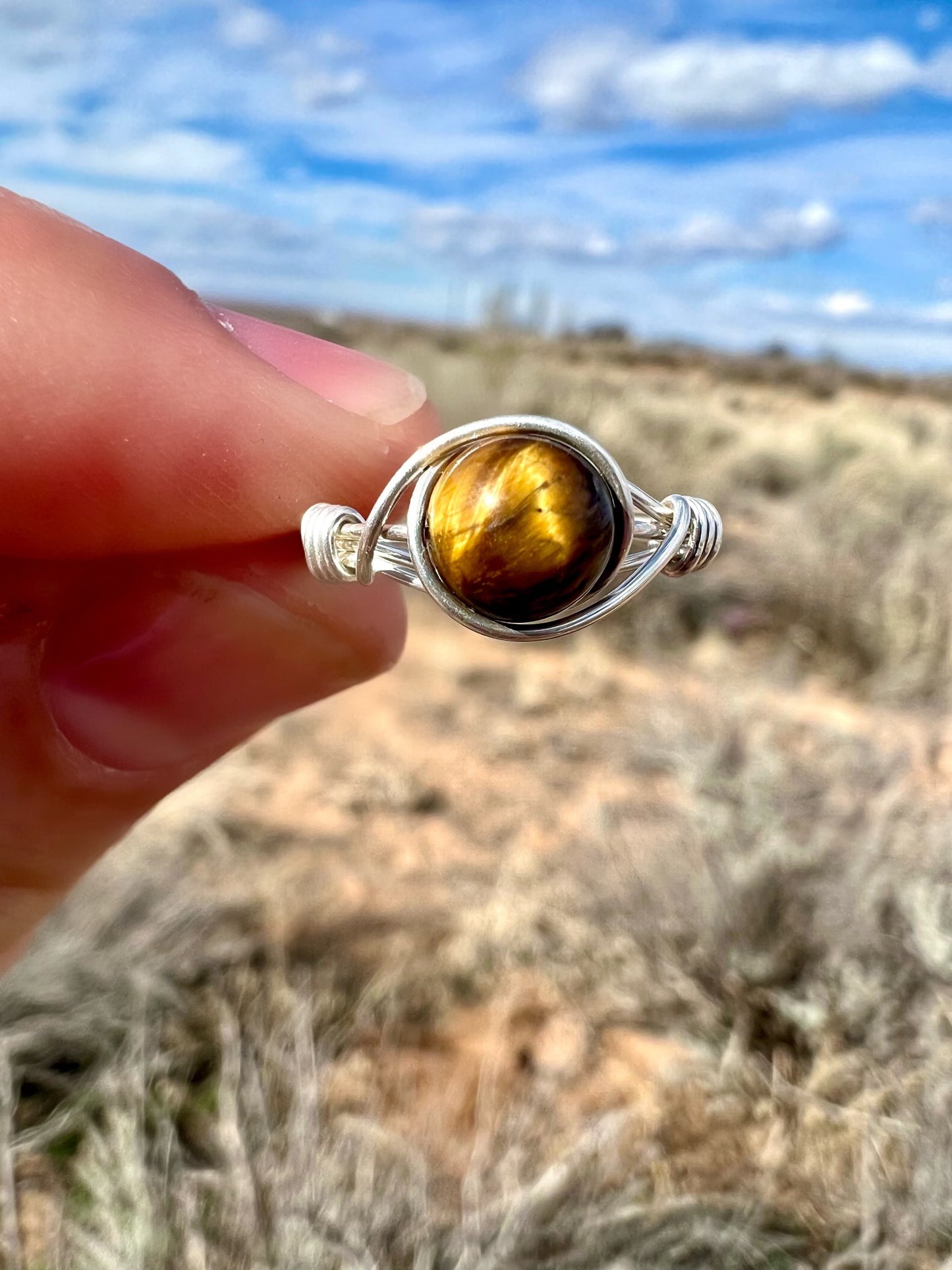 Tiger’s Eye Ring in Sterling Silver