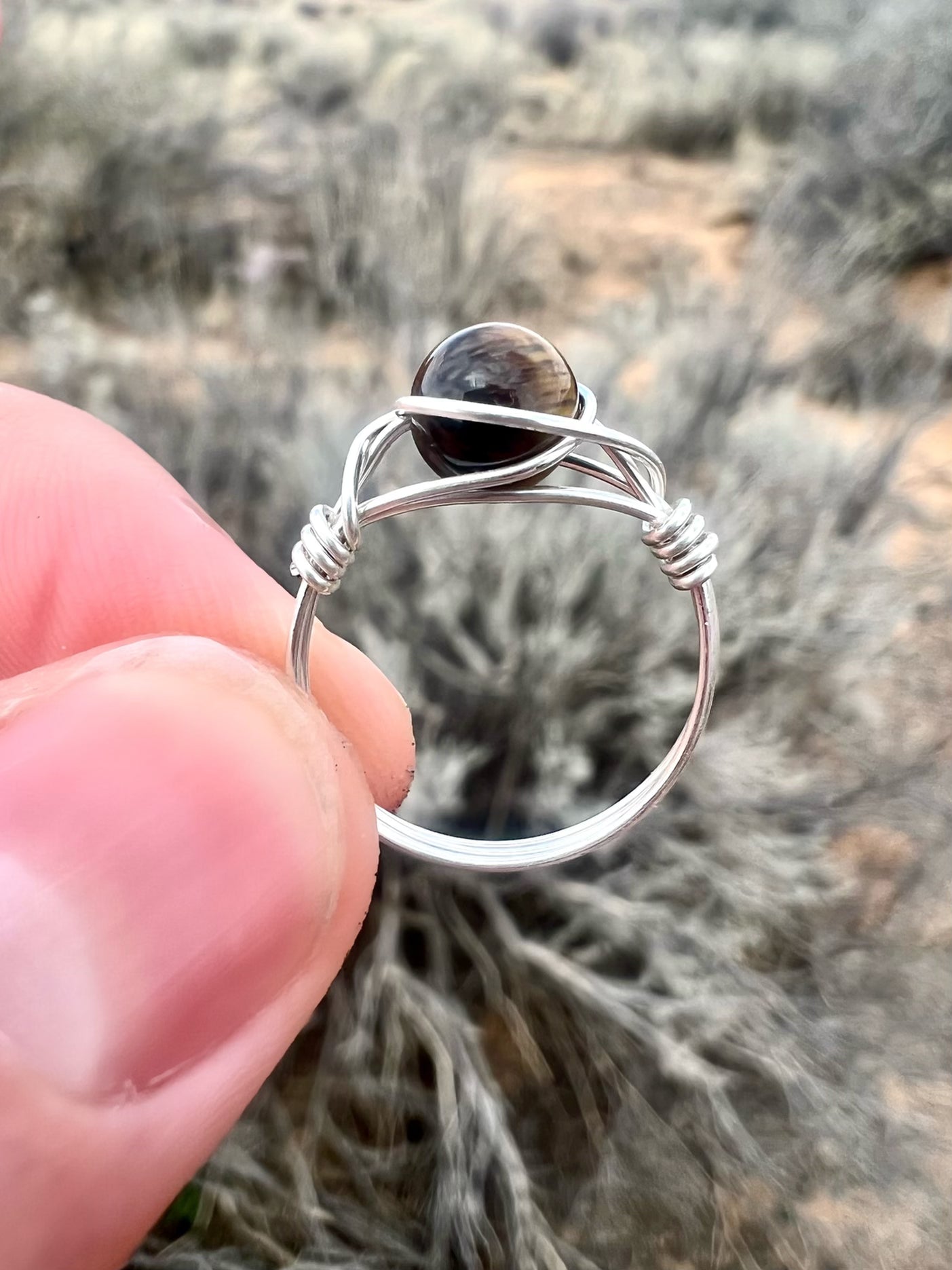 Tiger’s Eye Ring in Sterling Silver