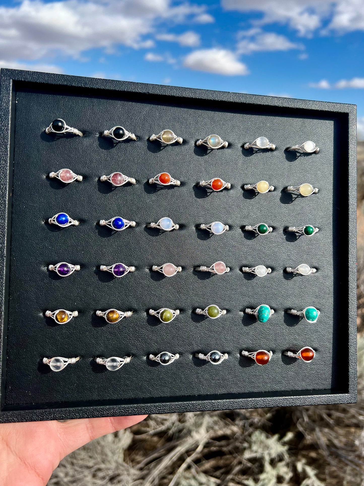 Sterling Silver Gemstone Rings