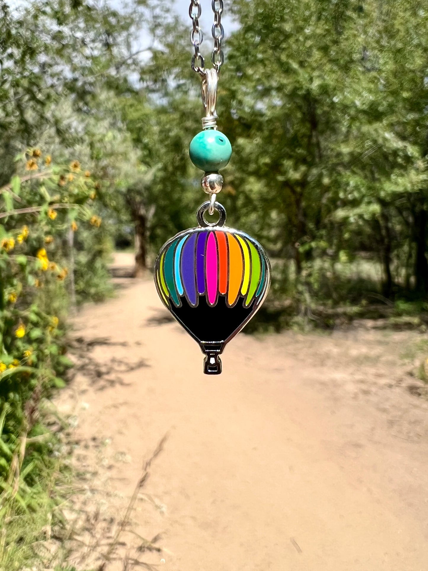 Balloon Fiesta Necklace with Turquoise & Sterling Silver 🩵