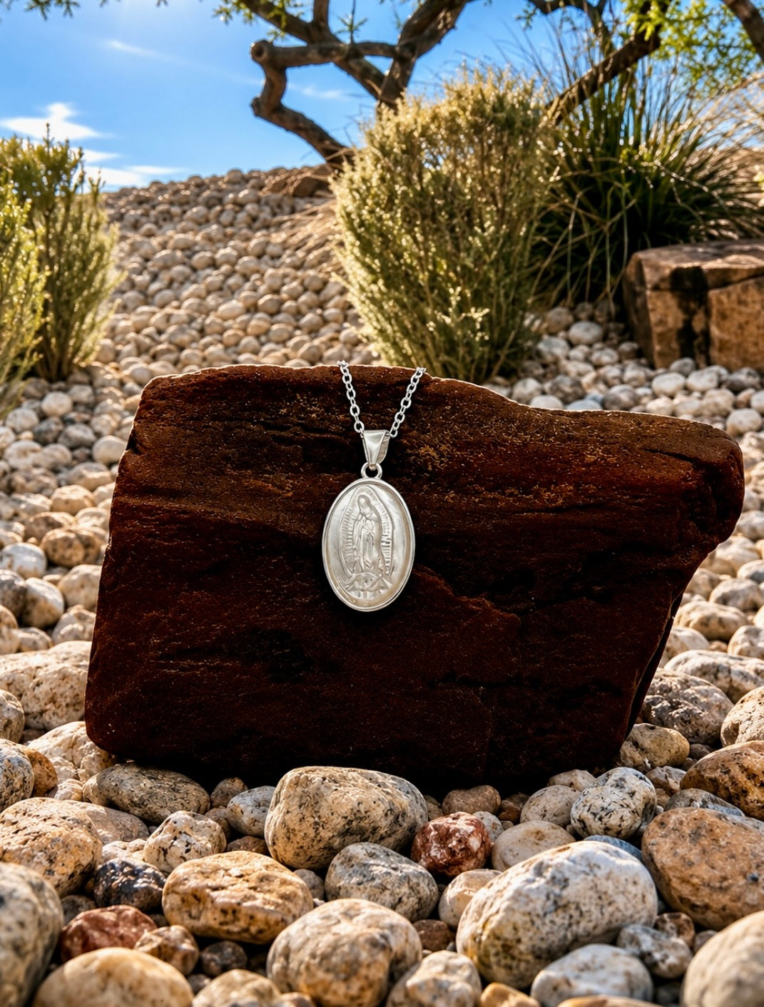 Mother of Pearl Mother Mary Necklace