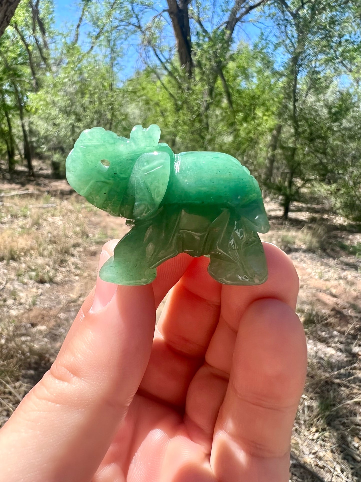 Green Aventurine Elephant