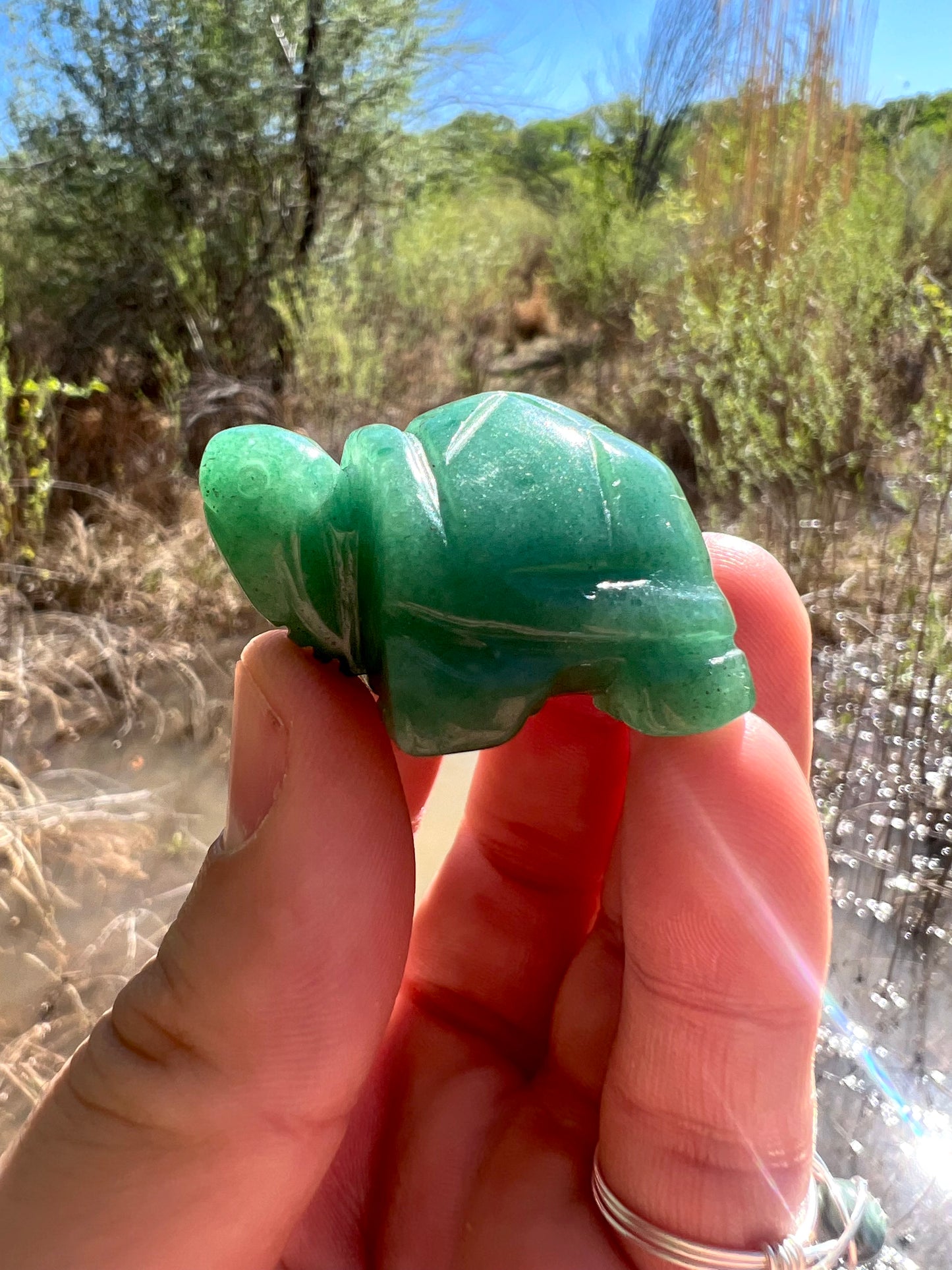 Green Aventurine Turtle