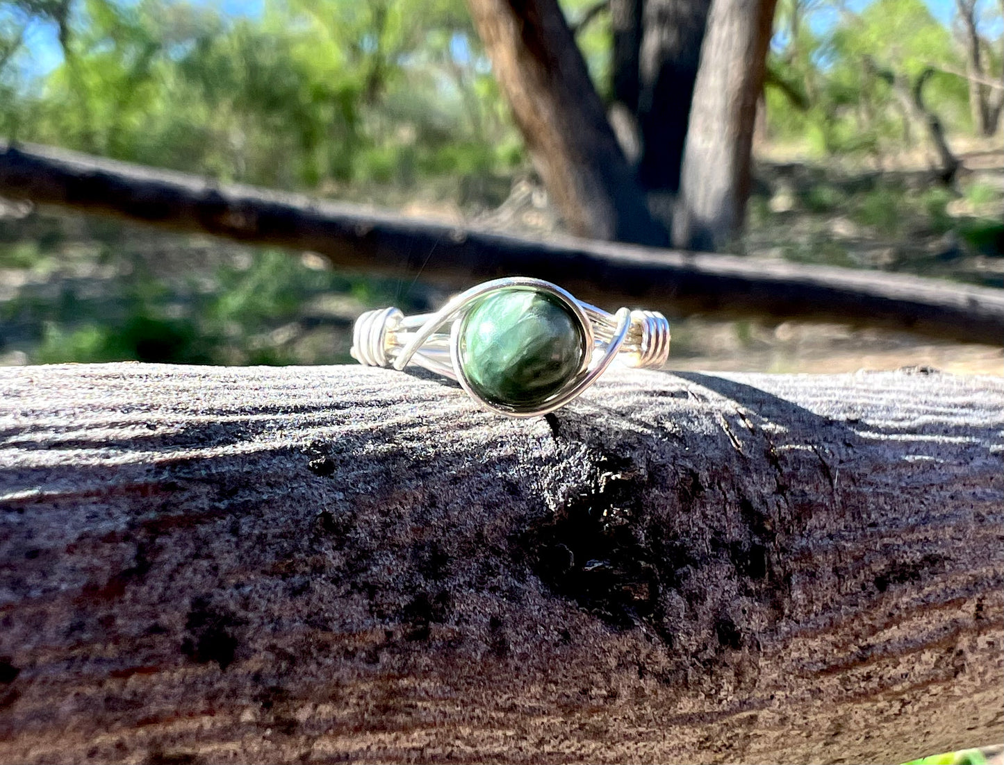 Seraphinite Ring in Sterling Silver