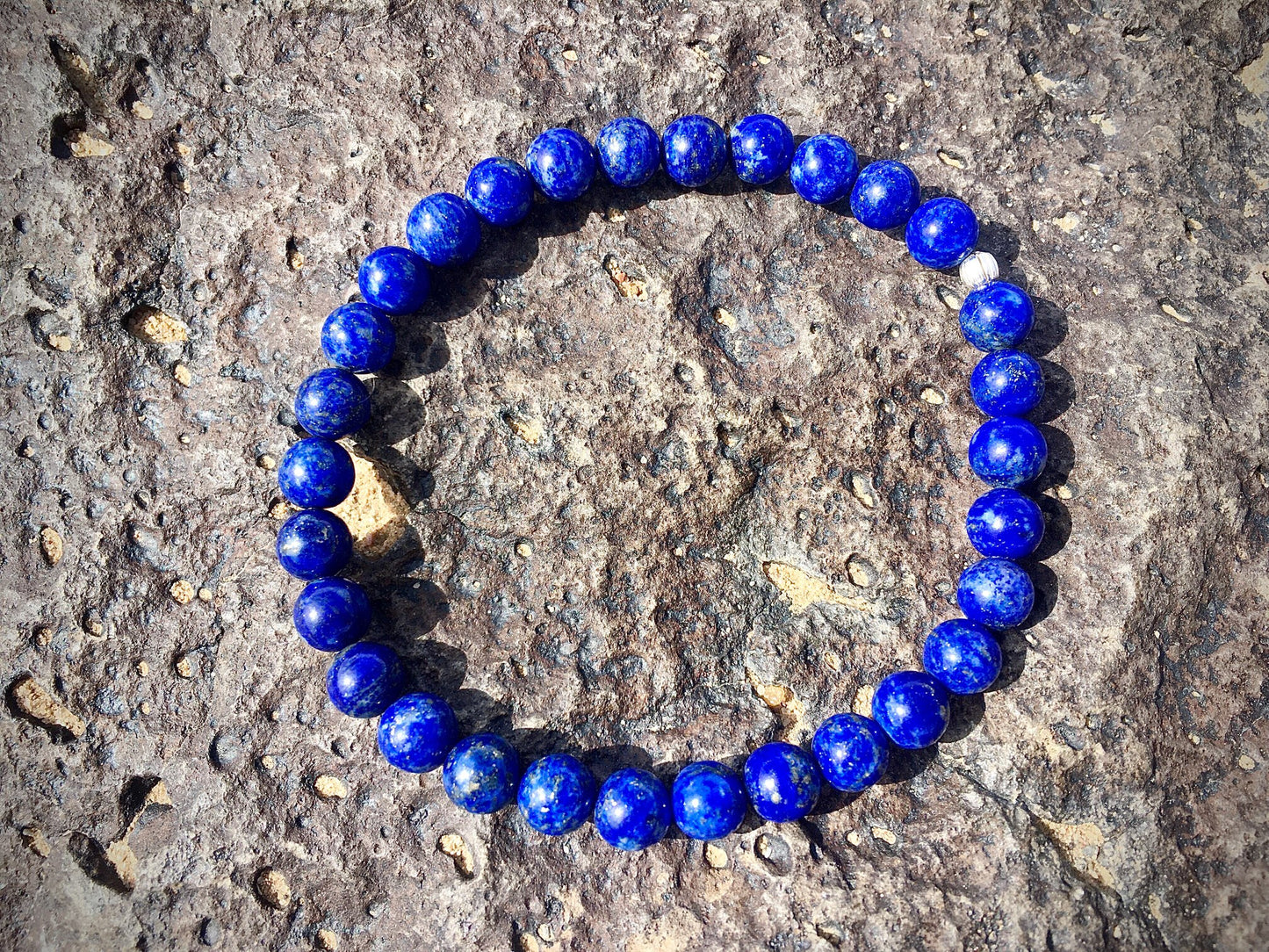 Lapis Lazuli Bracelet with Sterling Silver