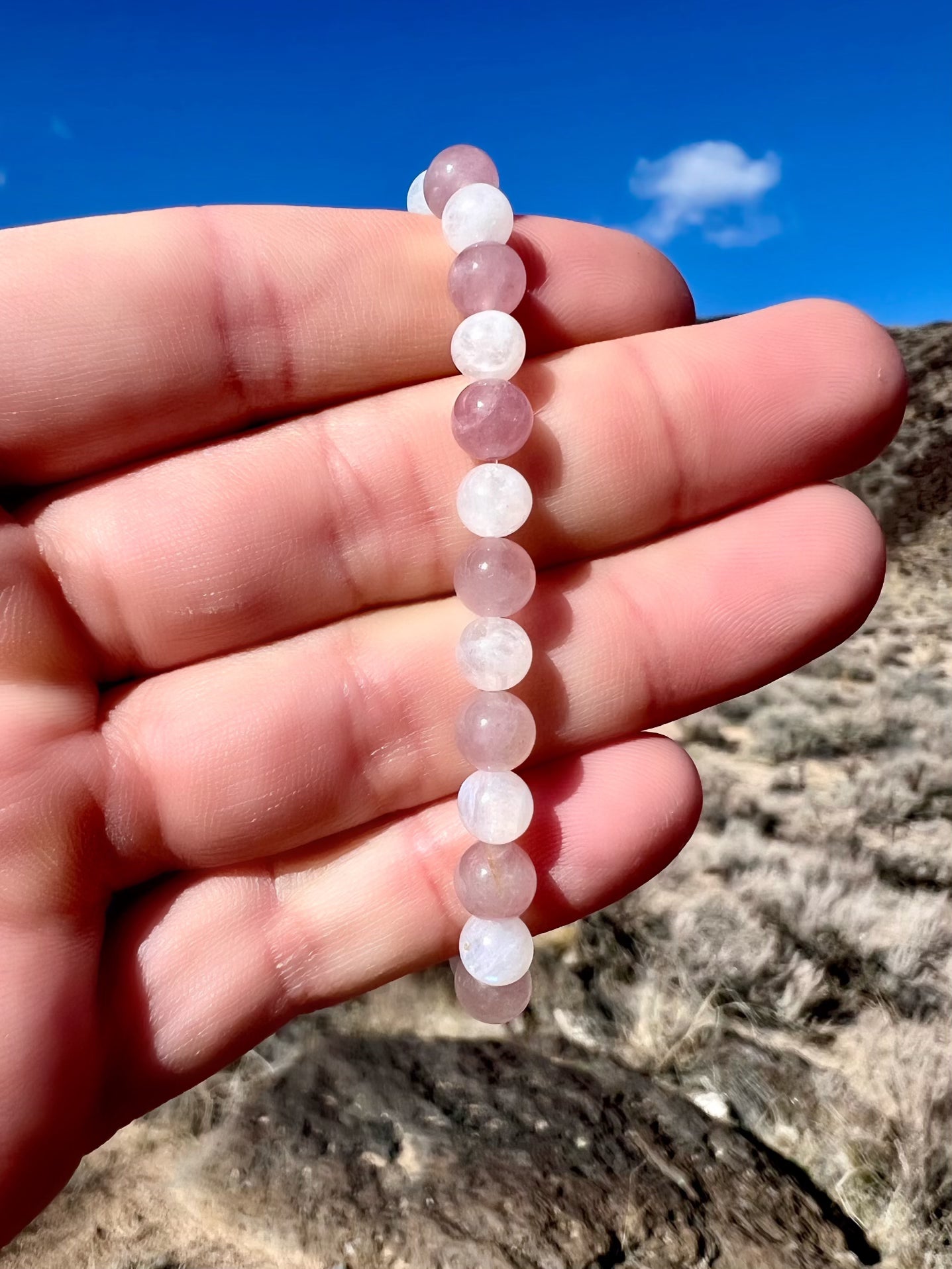 Rose Quartz + Moonstone Bracelet