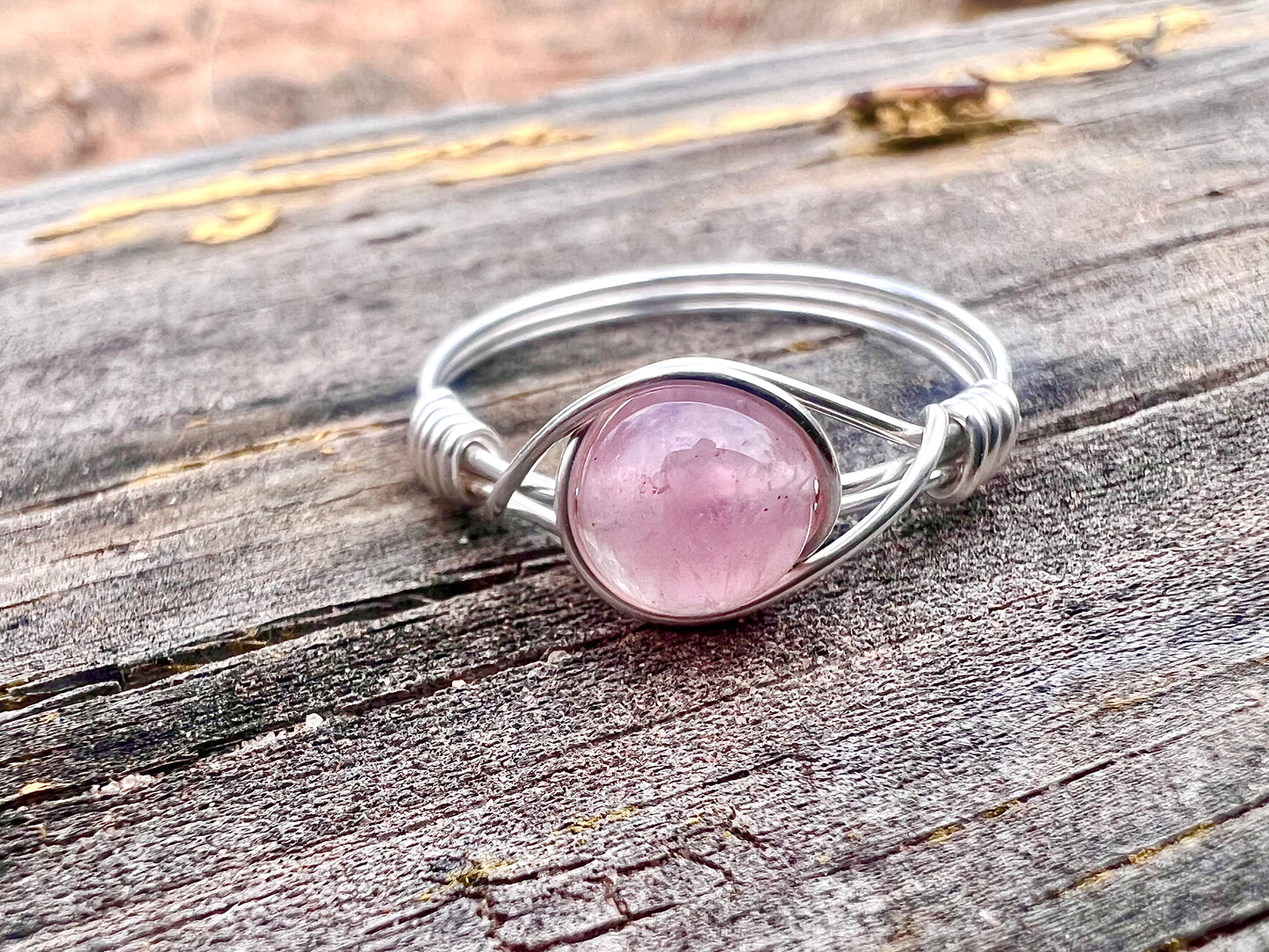 Rose Quartz Ring in Sterling Silver