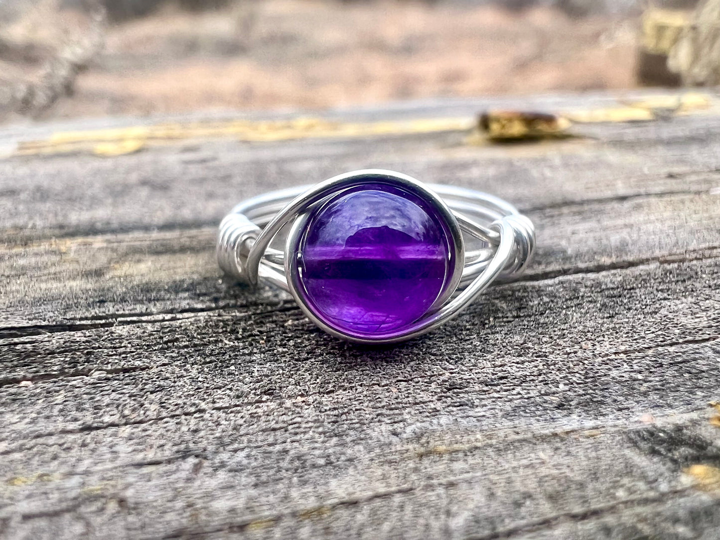 Amethyst Ring in Sterling Silver