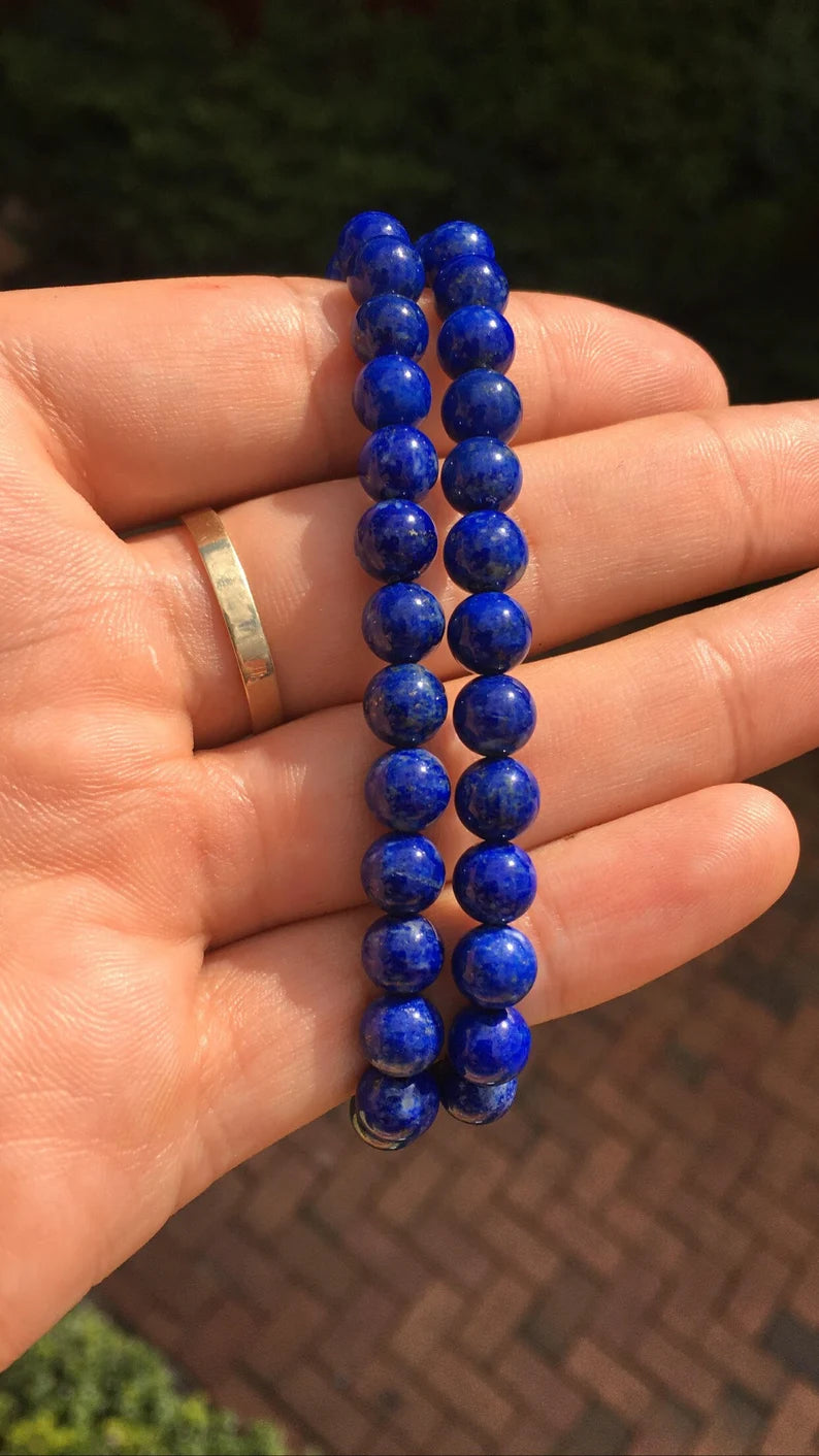 Lapis Lazuli Bracelet with Sterling Silver